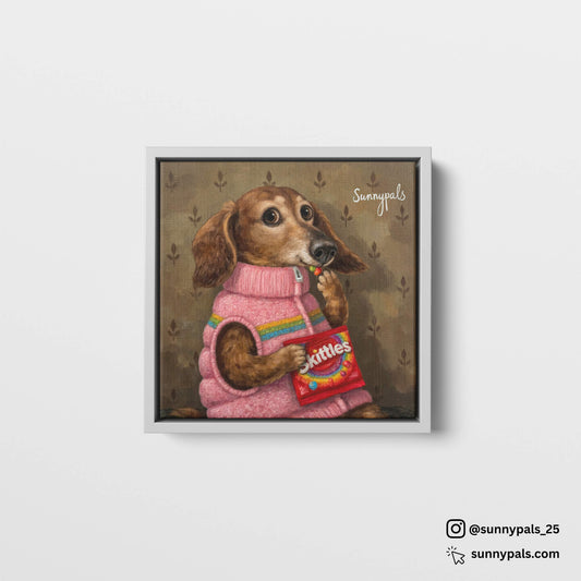 Custom Pet Portraits - Stretched Canvas In Float Frame