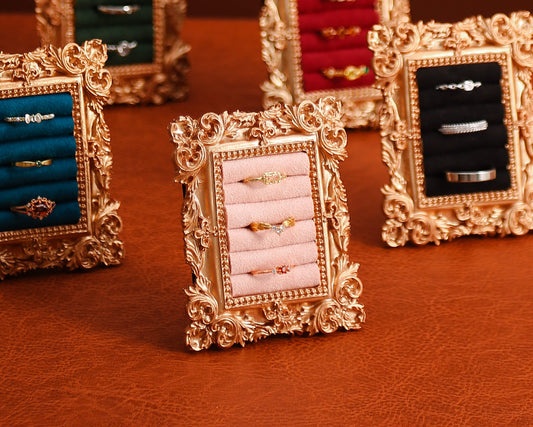 Handmade Baroque Gold Frame Velvet Ring Holder – Portrait | SunnyPals Pick