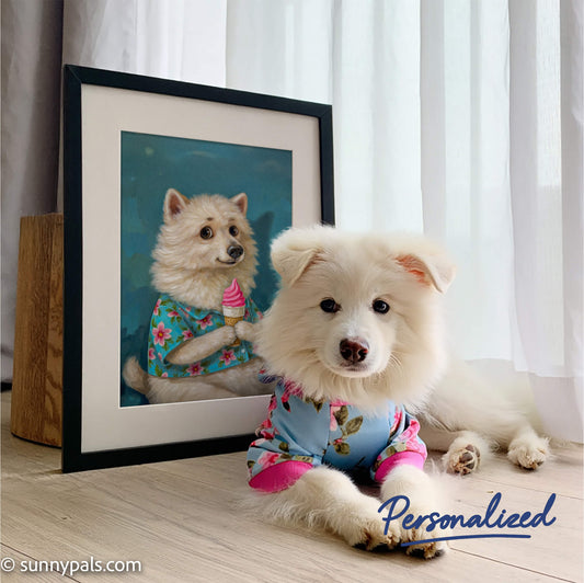 Custom Pet Portrait - Poster/Canvas/Oil Painting - Framed/Rolled