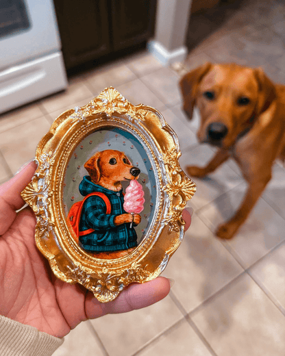 Custom Pet Portraits - Vintage Frames & Magnets