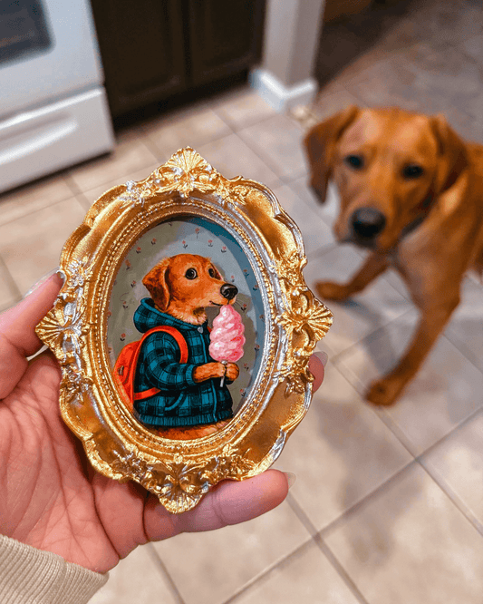 Custom Pet Portraits - Vintage Frames & Magnets