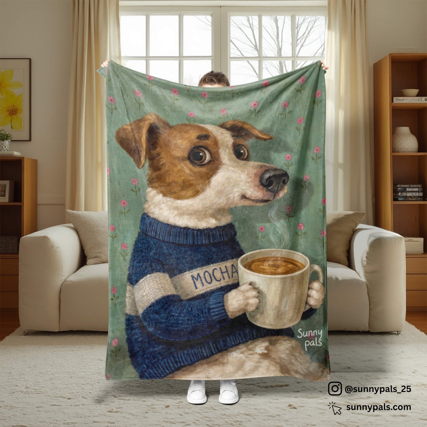 Custom Pet Portrait - Blanket