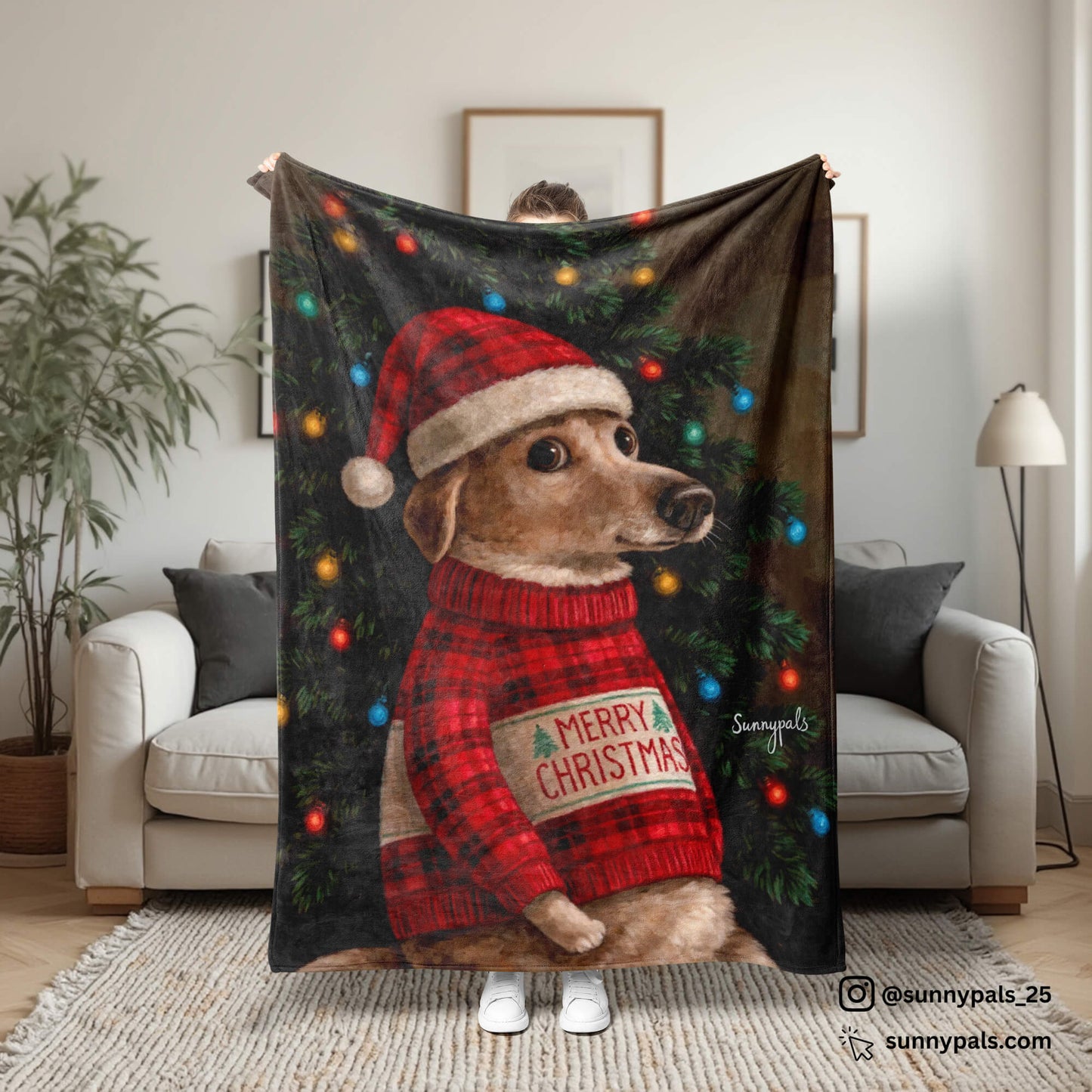 Custom Pet Portrait - Blanket