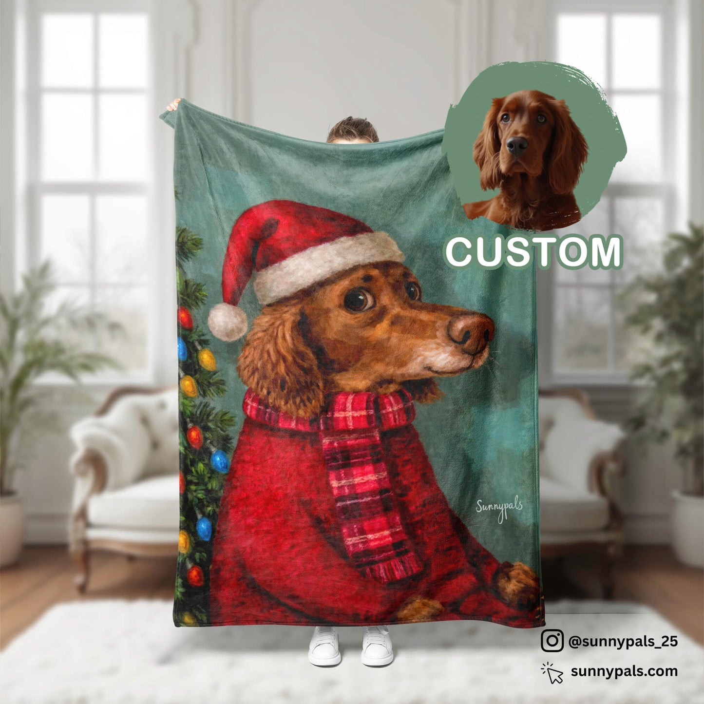 Custom Pet Portrait - Blanket