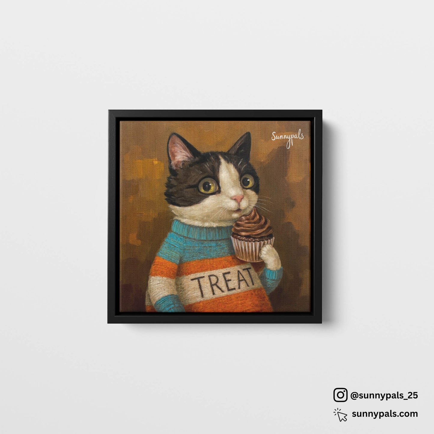 Custom Pet Portrait - Stretched Canvas In Float Frame