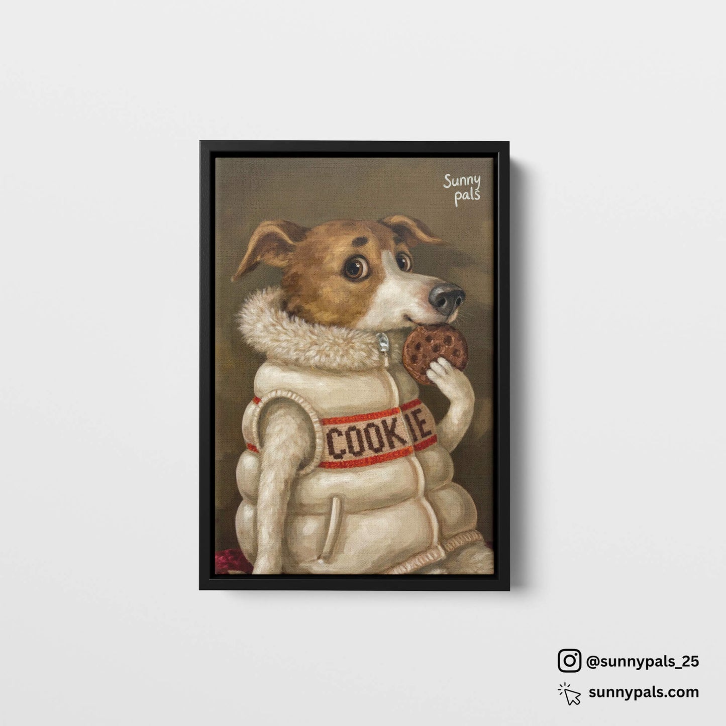 Custom Pet Portrait - Stretched Canvas In Float Frame