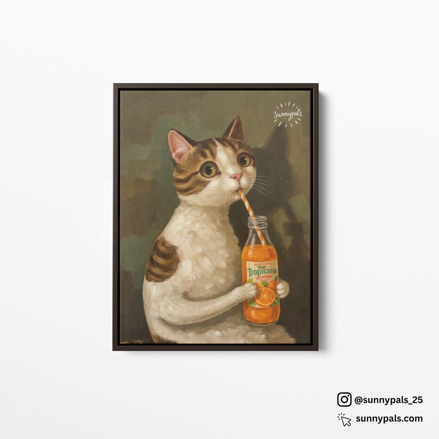 Custom Pet Portrait - Stretched Canvas In Float Frame
