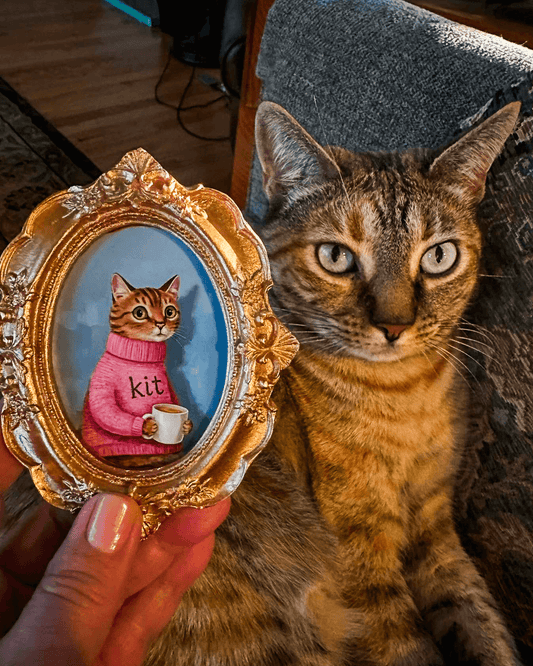 Custom Pet Portraits - Vintage Frames & Magnets
