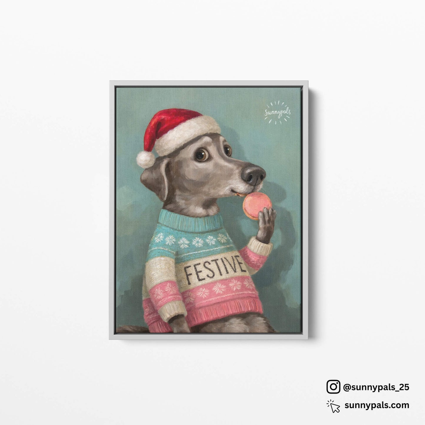 Custom Pet Portrait - Stretched Canvas In Float Frame