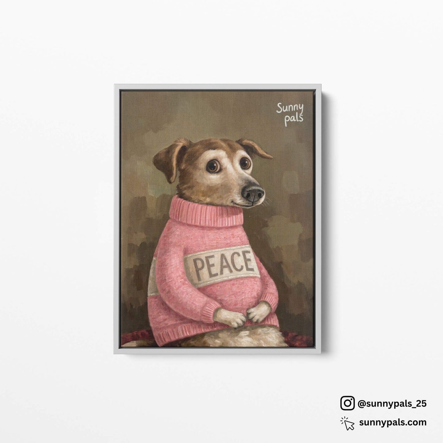 Custom Pet Portrait - Stretched Canvas In Float Frame