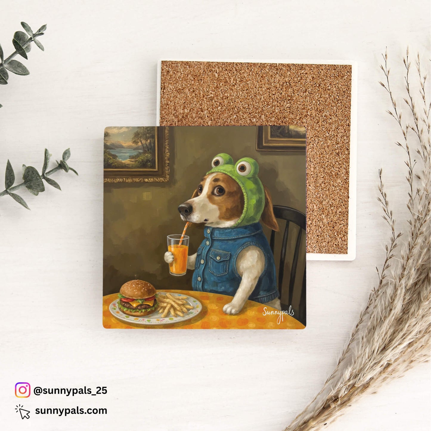 Custom Pet Portrait - Coaster - 6 Pieces Set