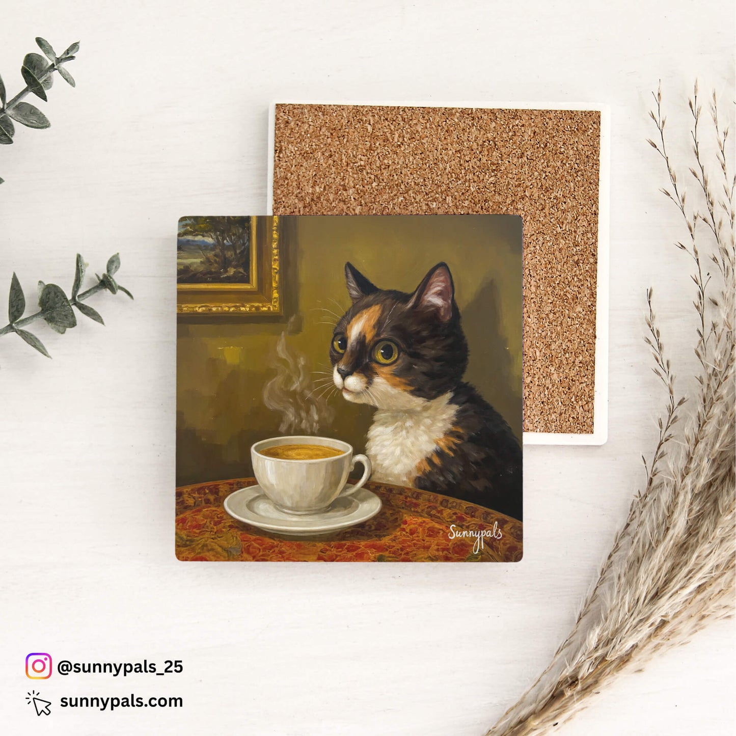 Custom Pet Portrait - Coaster - 6 Pieces Set