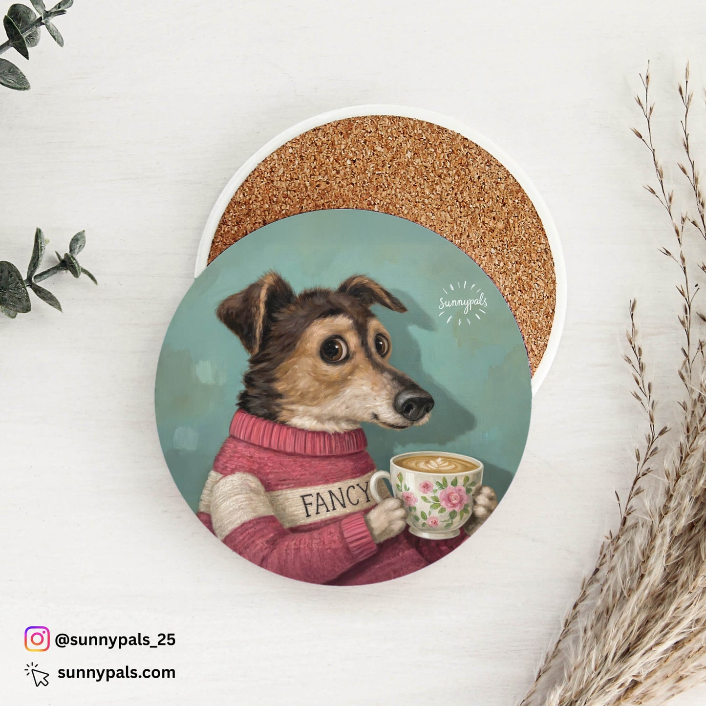 Custom Pet Portrait - Coaster - 6 Pieces Set
