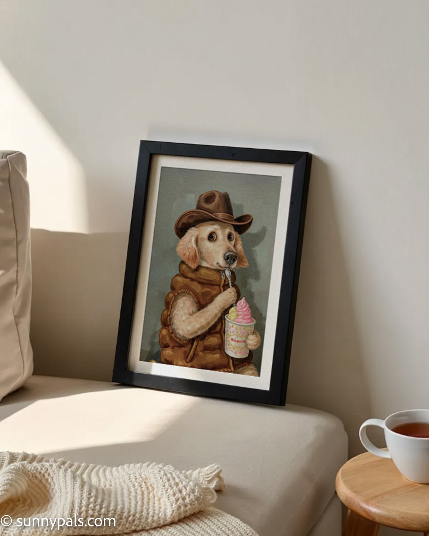 Custom Pet Portrait - Poster/Canvas/Oil Painting - Framed/Rolled
