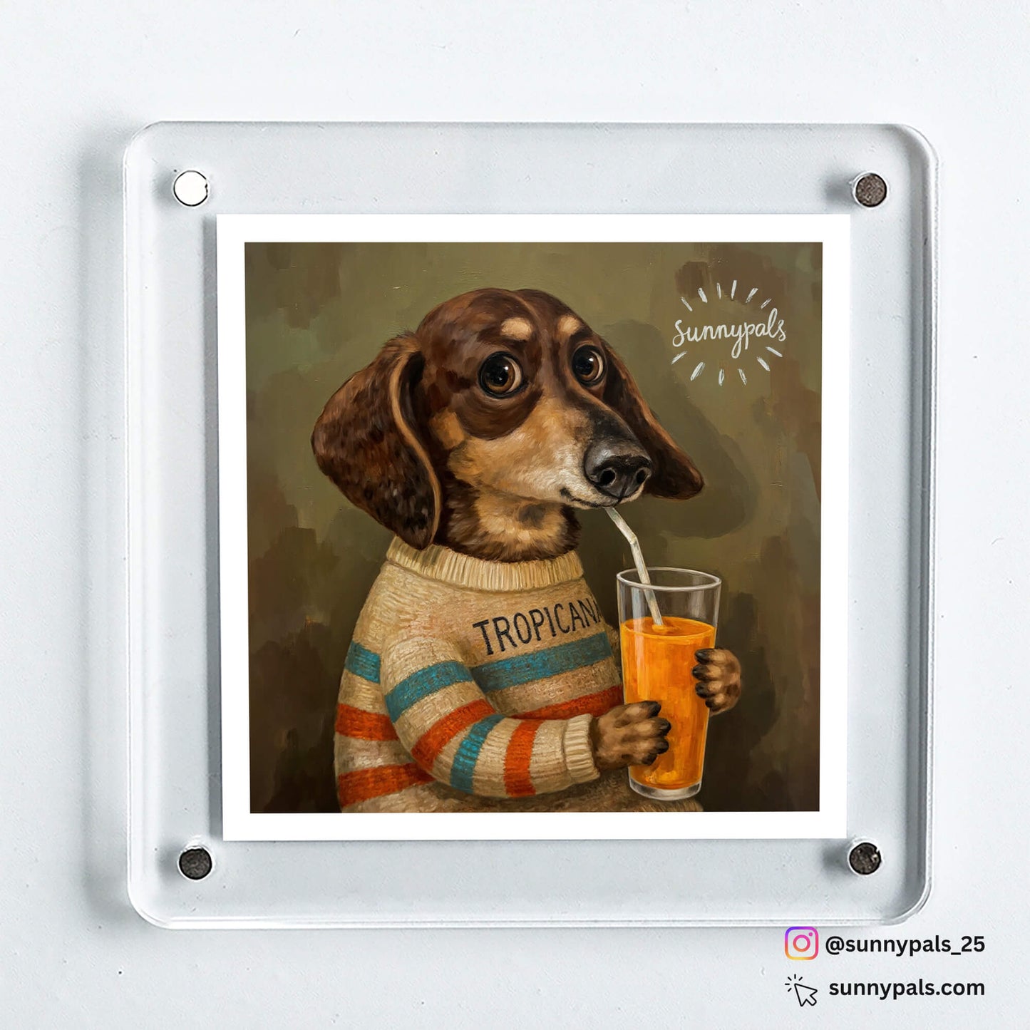 Custom Pet Portrait - Acrylic Fridge Magnet