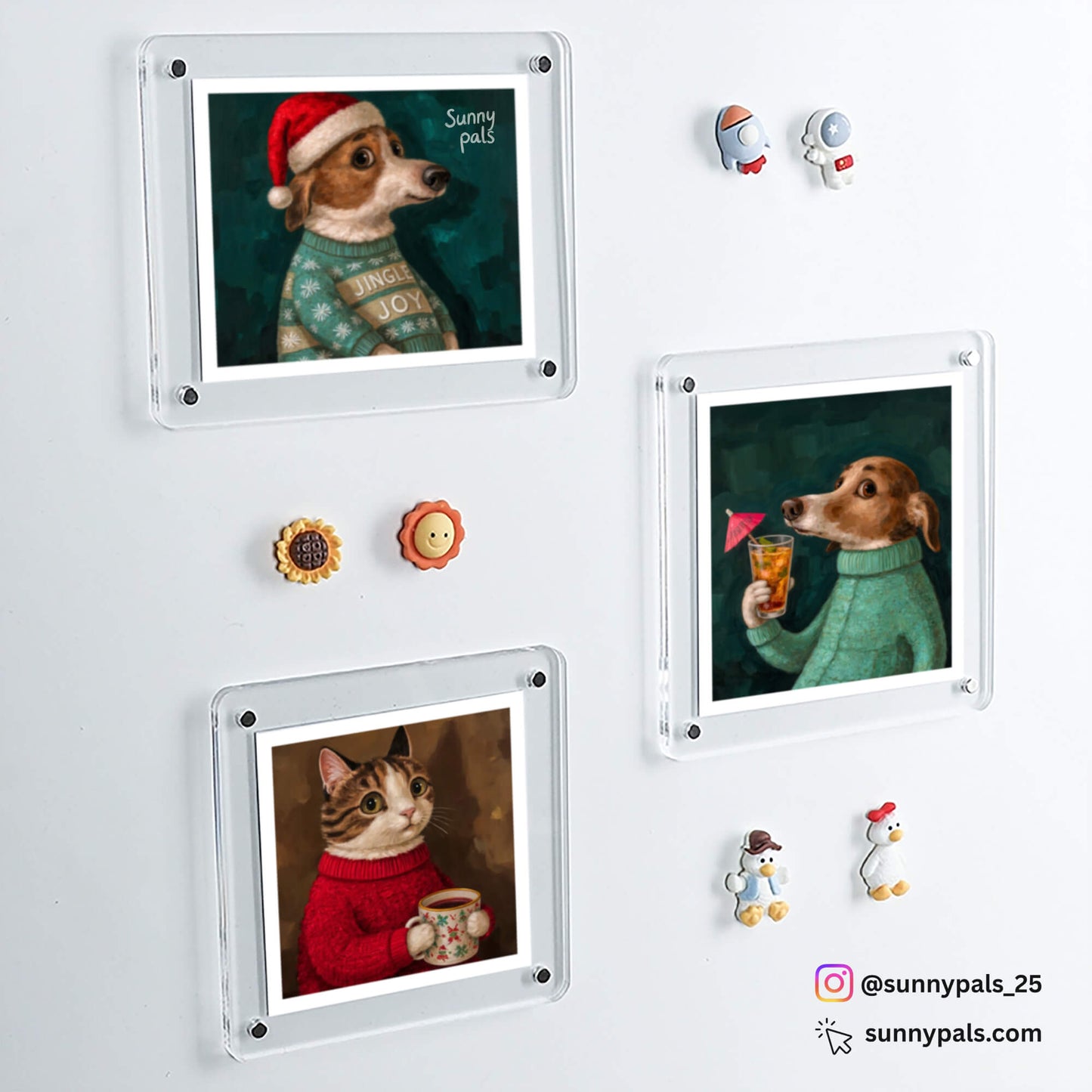 Custom Pet Portrait - Acrylic Fridge Magnet