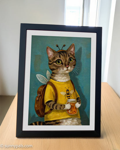 Custom Pet Portrait - Poster/Canvas/Oil Painting - Framed/Rolled