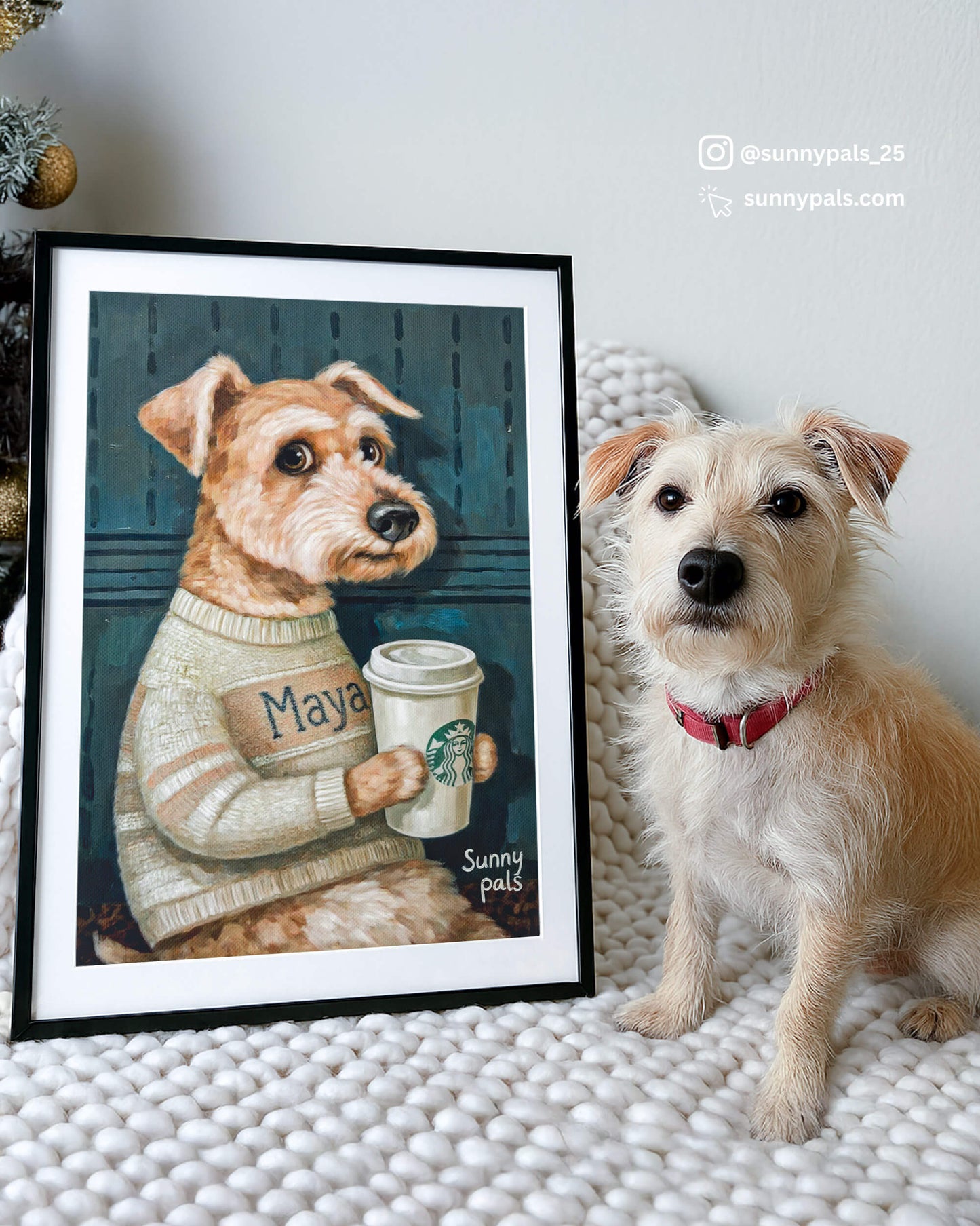 Custom Pet Portrait - Poster/Canvas/Oil Painting - Framed/Rolled