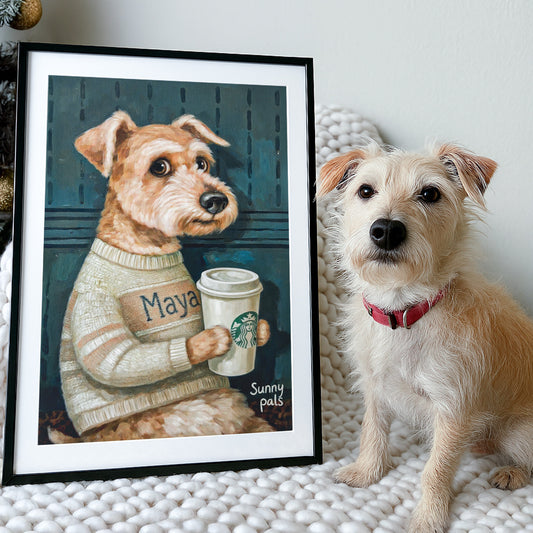 Custom Pet Portraits - Poster/Canvas/Oil Painting - Framed/Rolled