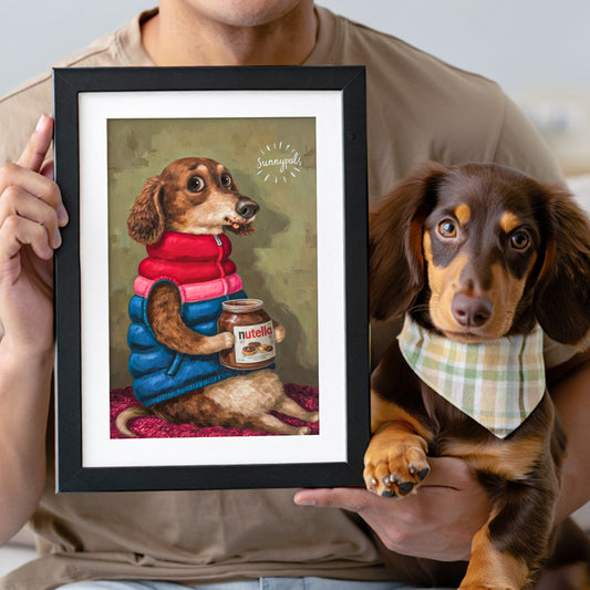 Custom Pet Portraits - Poster/Canvas/Oil Painting - Framed/Rolled